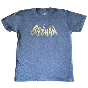 DC Comics Batman Size Medium M Heather Blue Shirt